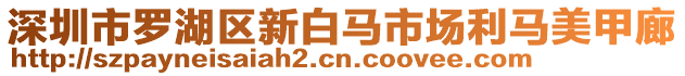 深圳市羅湖區(qū)新白馬市場利馬美甲廊