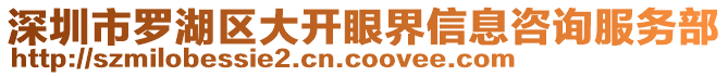 深圳市羅湖區大開眼界信息咨詢服務部