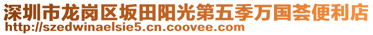 深圳市龍崗區坂田陽光第五季萬國薈便利店