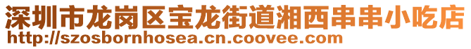 深圳市龍崗區(qū)寶龍街道湘西串串小吃店