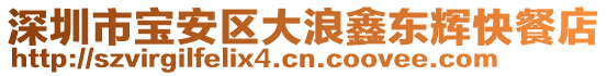 深圳市寶安區(qū)大浪鑫東輝快餐店