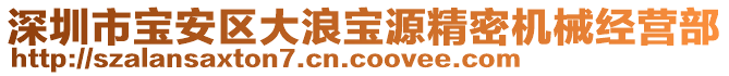 深圳市寶安區(qū)大浪寶源精密機械經(jīng)營部