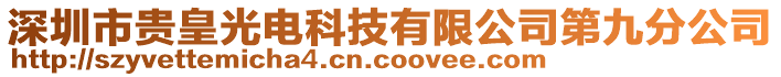 深圳市貴皇光電科技有限公司第九分公司