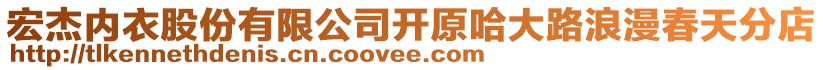 宏杰內(nèi)衣股份有限公司開原哈大路浪漫春天分店