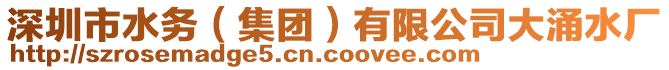 深圳市水務(wù)（集團(tuán)）有限公司大涌水廠