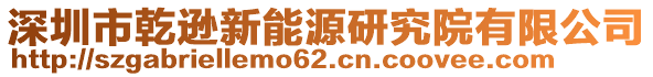 深圳市乾遜新能源研究院有限公司