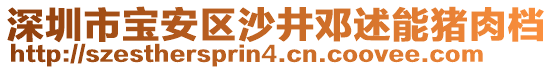 深圳市寶安區(qū)沙井鄧述能豬肉檔