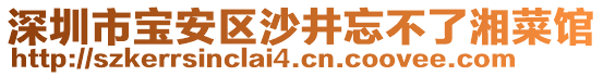 深圳市寶安區(qū)沙井忘不了湘菜館