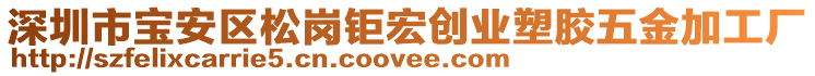 深圳市寶安區(qū)松崗鉅宏創(chuàng)業(yè)塑膠五金加工廠(chǎng)