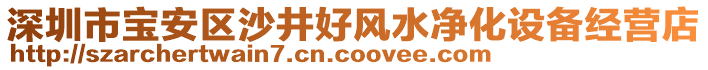 深圳市寶安區沙井好風水凈化設備經營店