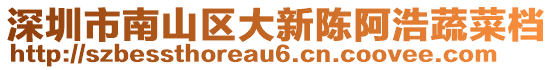 深圳市南山區(qū)大新陳阿浩蔬菜檔