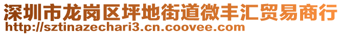 深圳市龍崗區(qū)坪地街道微豐匯貿(mào)易商行