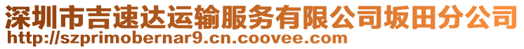 深圳市吉速達運輸服務有限公司坂田分公司