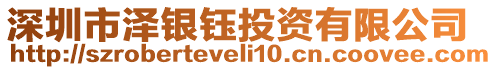 深圳市澤銀鈺投資有限公司