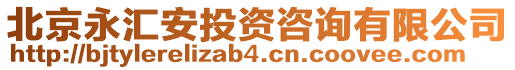 北京永匯安投資咨詢有限公司