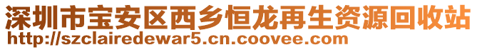 深圳市寶安區(qū)西鄉(xiāng)恒龍再生資源回收站