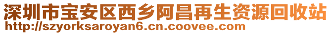 深圳市寶安區(qū)西鄉(xiāng)阿昌再生資源回收站