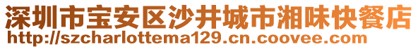 深圳市寶安區(qū)沙井城市湘味快餐店