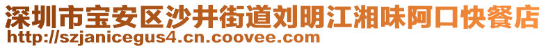 深圳市寶安區(qū)沙井街道劉明江湘味阿口快餐店