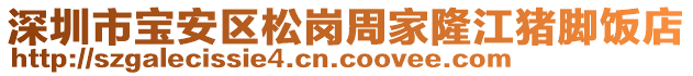 深圳市寶安區(qū)松崗周家隆江豬腳飯店