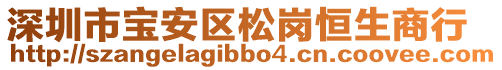 深圳市寶安區(qū)松崗恒生商行