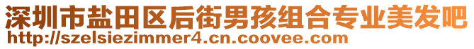 深圳市鹽田區(qū)后街男孩組合專業(yè)美發(fā)吧