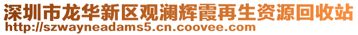 深圳市龍華新區(qū)觀瀾輝霞再生資源回收站