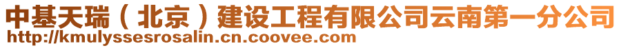 中基天瑞（北京）建設工程有限公司云南第一分公司