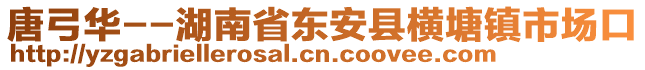 唐弓華--湖南省東安縣橫塘鎮(zhèn)市場(chǎng)口