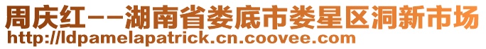 周慶紅--湖南省婁底市婁星區(qū)洞新市場(chǎng)