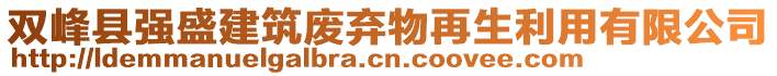 雙峰縣強盛建筑廢棄物再生利用有限公司