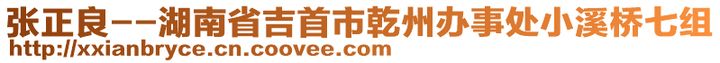 張正良--湖南省吉首市乾州辦事處小溪橋七組