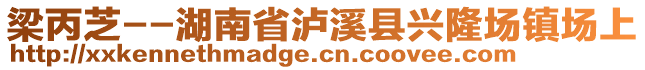 梁丙芝--湖南省瀘溪縣興隆場(chǎng)鎮(zhèn)場(chǎng)上