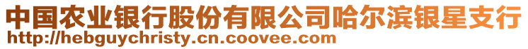 中國(guó)農(nóng)業(yè)銀行股份有限公司哈爾濱銀星支行