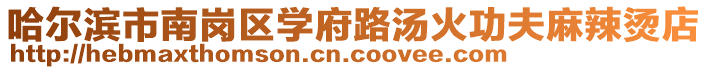 哈爾濱市南崗區(qū)學(xué)府路湯火功夫麻辣燙店