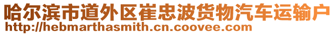 哈爾濱市道外區(qū)崔忠波貨物汽車運輸戶