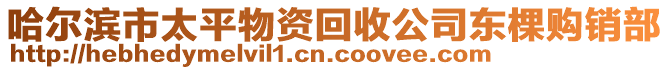 哈爾濱市太平物資回收公司東棵購(gòu)銷(xiāo)部