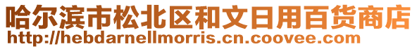 哈爾濱市松北區和文日用百貨商店