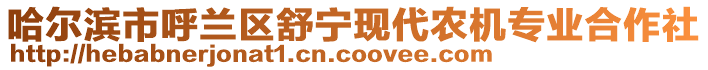 哈爾濱市呼蘭區(qū)舒寧現(xiàn)代農(nóng)機(jī)專業(yè)合作社