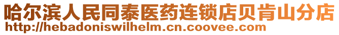 哈爾濱人民同泰醫藥連鎖店貝肯山分店