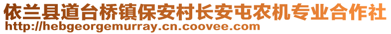 依蘭縣道臺橋鎮(zhèn)保安村長安屯農(nóng)機(jī)專業(yè)合作社