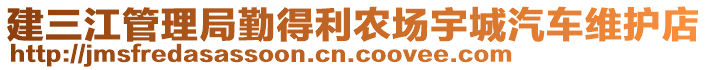 建三江管理局勤得利農(nóng)場宇城汽車維護(hù)店