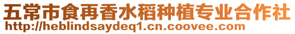 五常市食再香水稻種植專業(yè)合作社