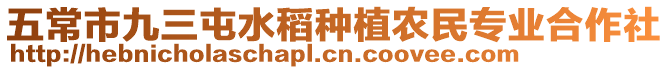 五常市九三屯水稻種植農(nóng)民專業(yè)合作社