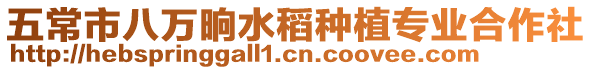 五常市八萬晌水稻種植專業合作社