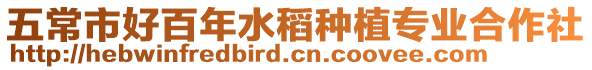 五常市好百年水稻種植專業合作社