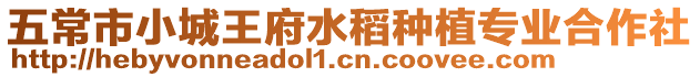 五常市小城王府水稻種植專業(yè)合作社