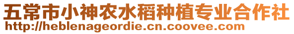 五常市小神農(nóng)水稻種植專業(yè)合作社