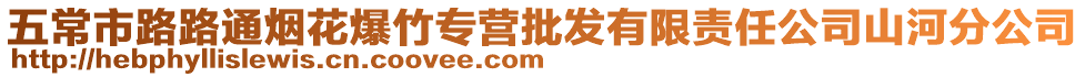 五常市路路通煙花爆竹專營(yíng)批發(fā)有限責(zé)任公司山河分公司