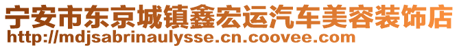 寧安市東京城鎮(zhèn)鑫宏運(yùn)汽車美容裝飾店